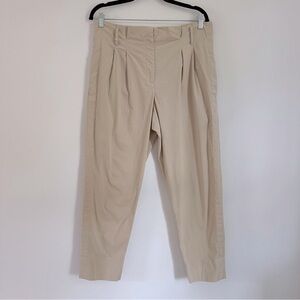 THEORY Pleated Cotton Poplin Pants